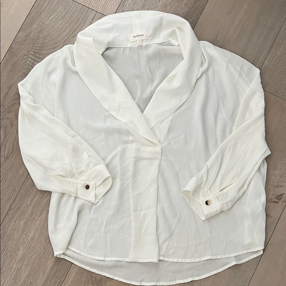 Bohme White Blouse with Button Details
